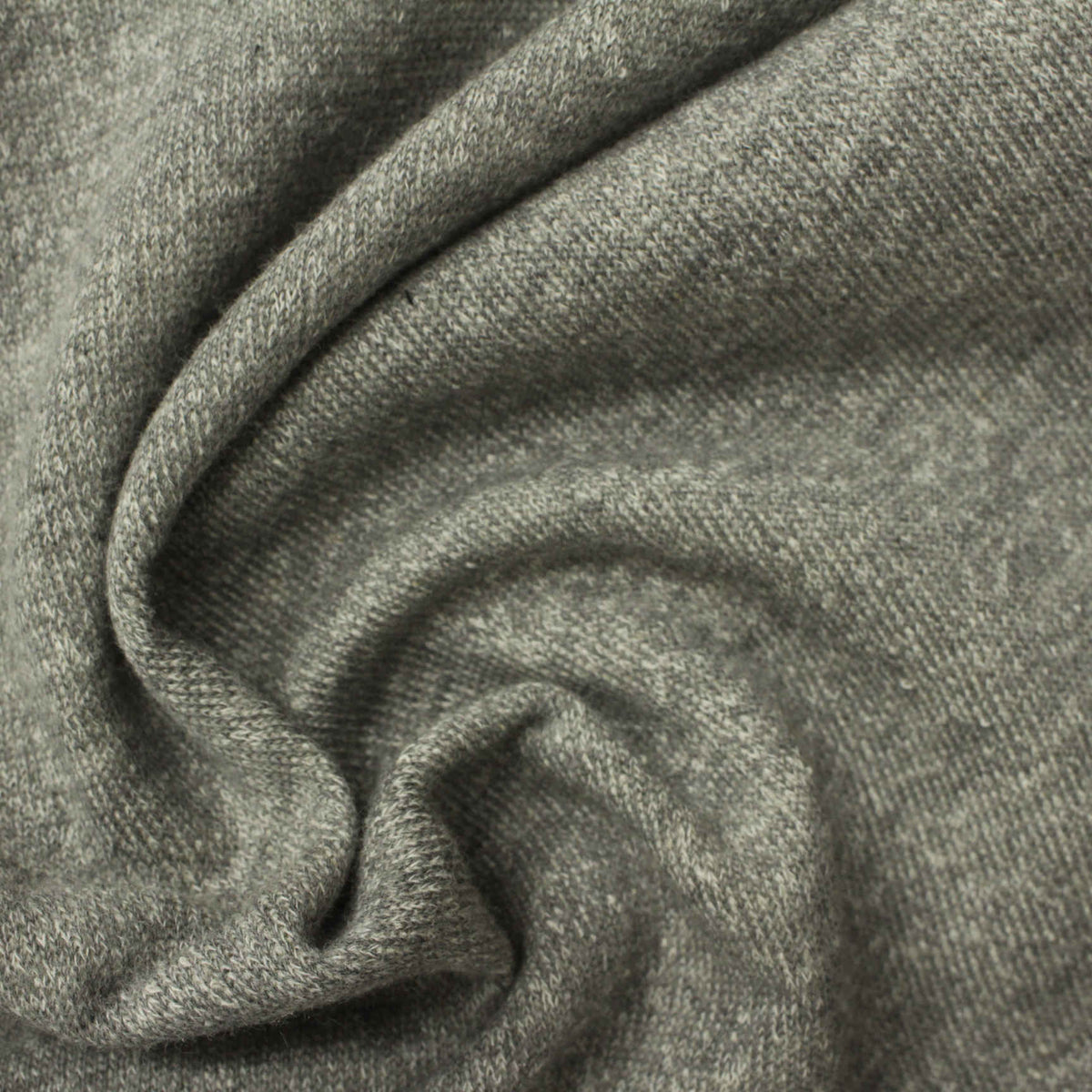 Grey Marl French Terry, Cotton-Poly, 205 gsm, 160 cm