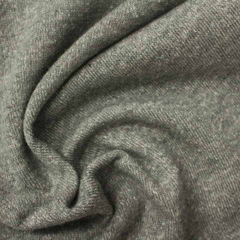 Grey Marl French Terry, Cotton-Poly, 205 gsm, 160 cm