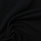 Polyester Viscose French Terry Fabric, 180 gsm, 160 cm — Black