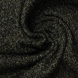 Black Marl Rib Knit, Polyester