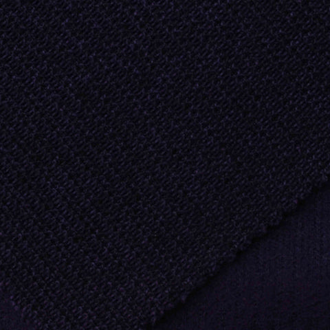 100% Polyester Rib Knit Fabric, 288 gsm, 160 cm — Navy