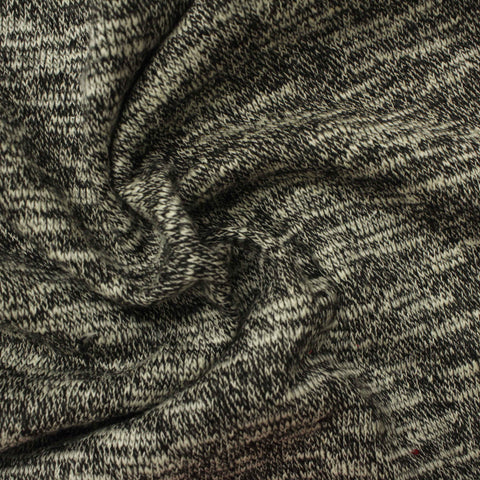 Black Marl Chunky Knit, Viscose-Poly, 230 gsm