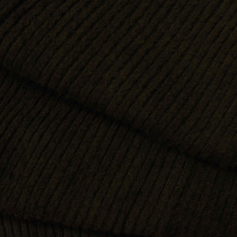 100% Polyester Rib Knit Fabric, 454 gsm, 180 cm — Brown
