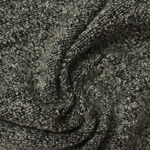 Black Marl Chunky Knit, Poly-Viscose, 275 gsm