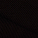 100% Polyester Rib Knit Fabric, 517 gsm, 180 cm — Black