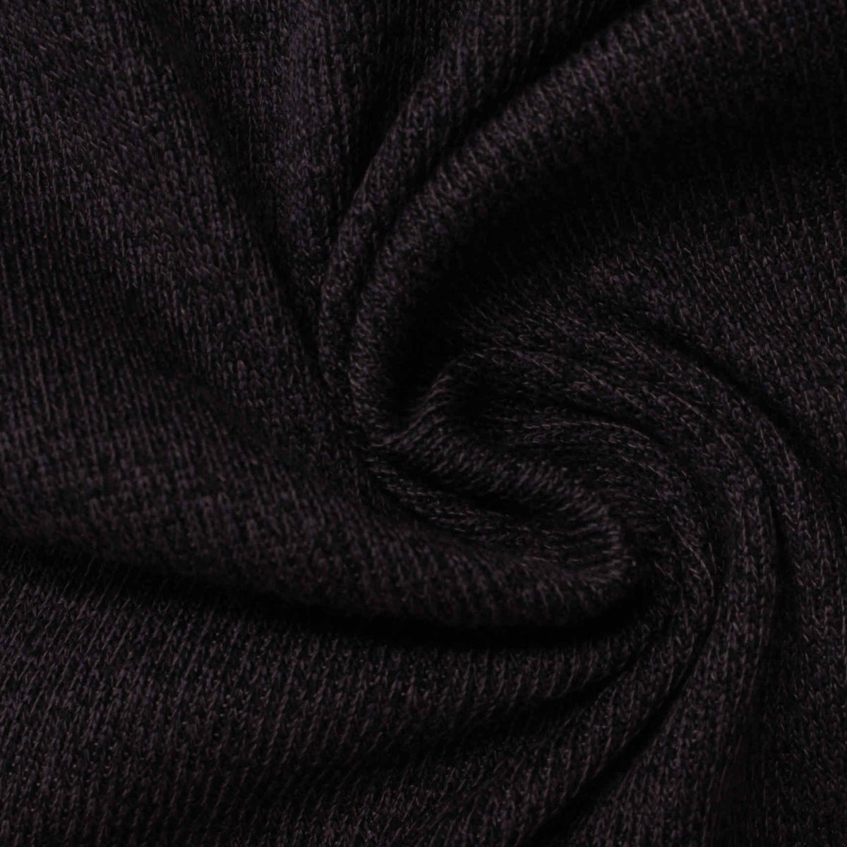 Black Marl Rib Knit, Polyester