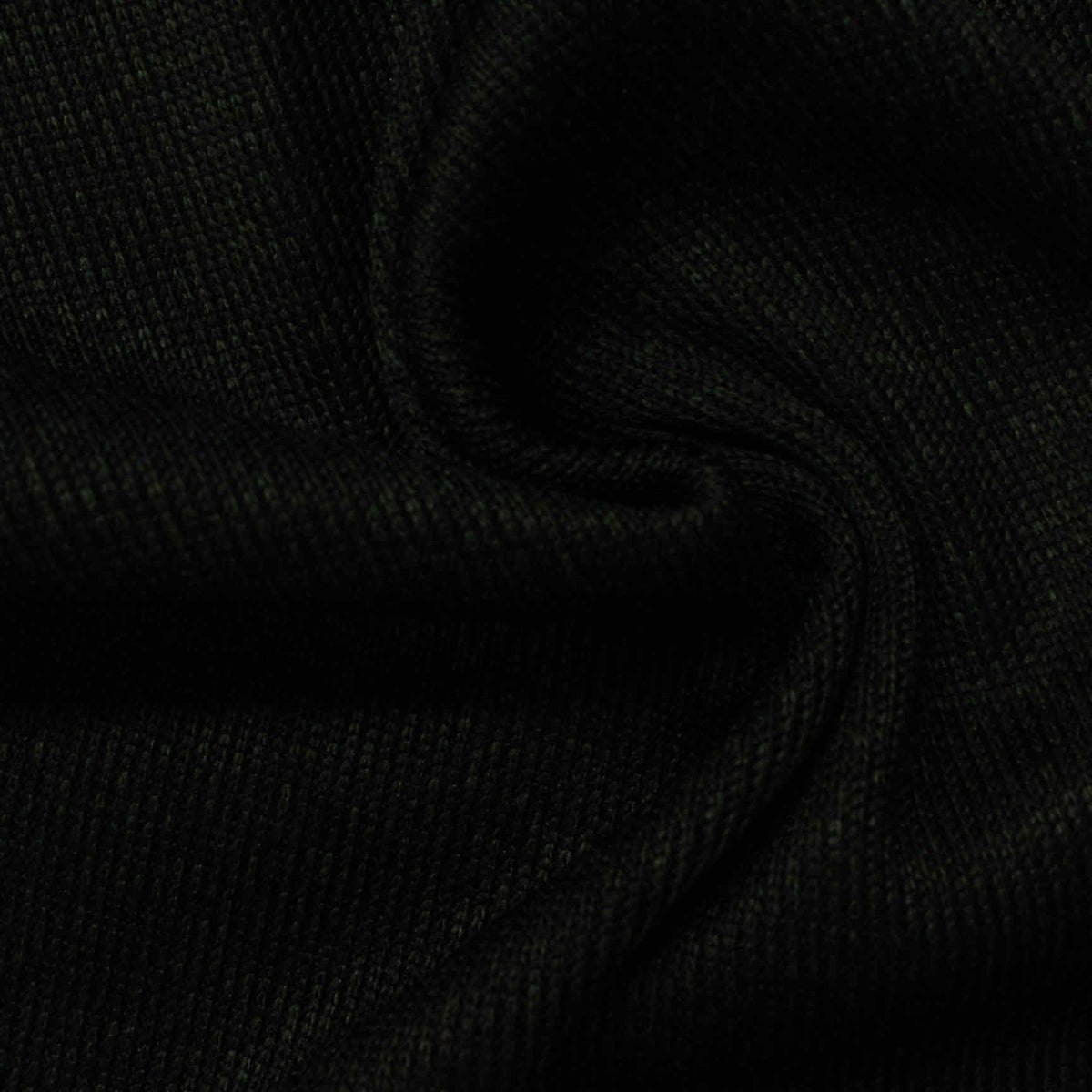 Dark Green Marl Rib Knit, Polyester, 341 gsm