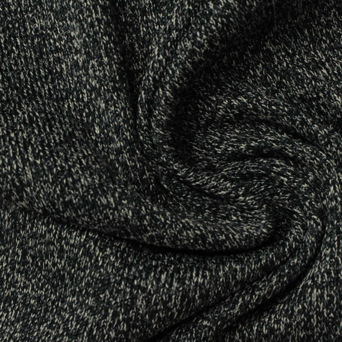 Dark Grey Marl Rib Knit, Polyester