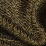 Brown Heathered-Marl Rib Knit, Polyester — texture