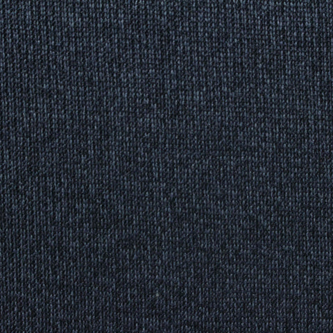 Dark Blue Marl Rib Knit, Polyester, 388 gsm