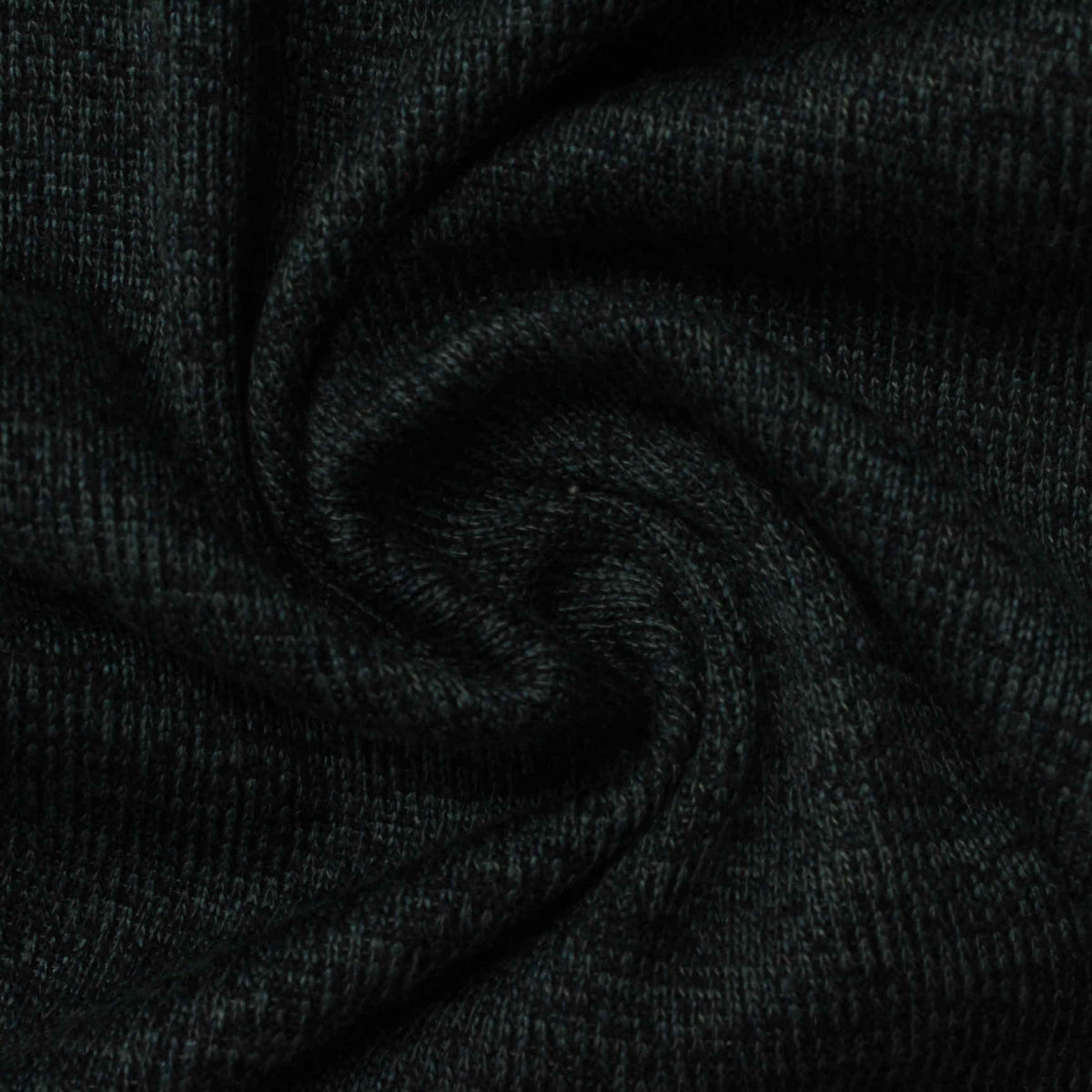 Dark Grey Marl Rib Knit, Polyester, 288 gsm