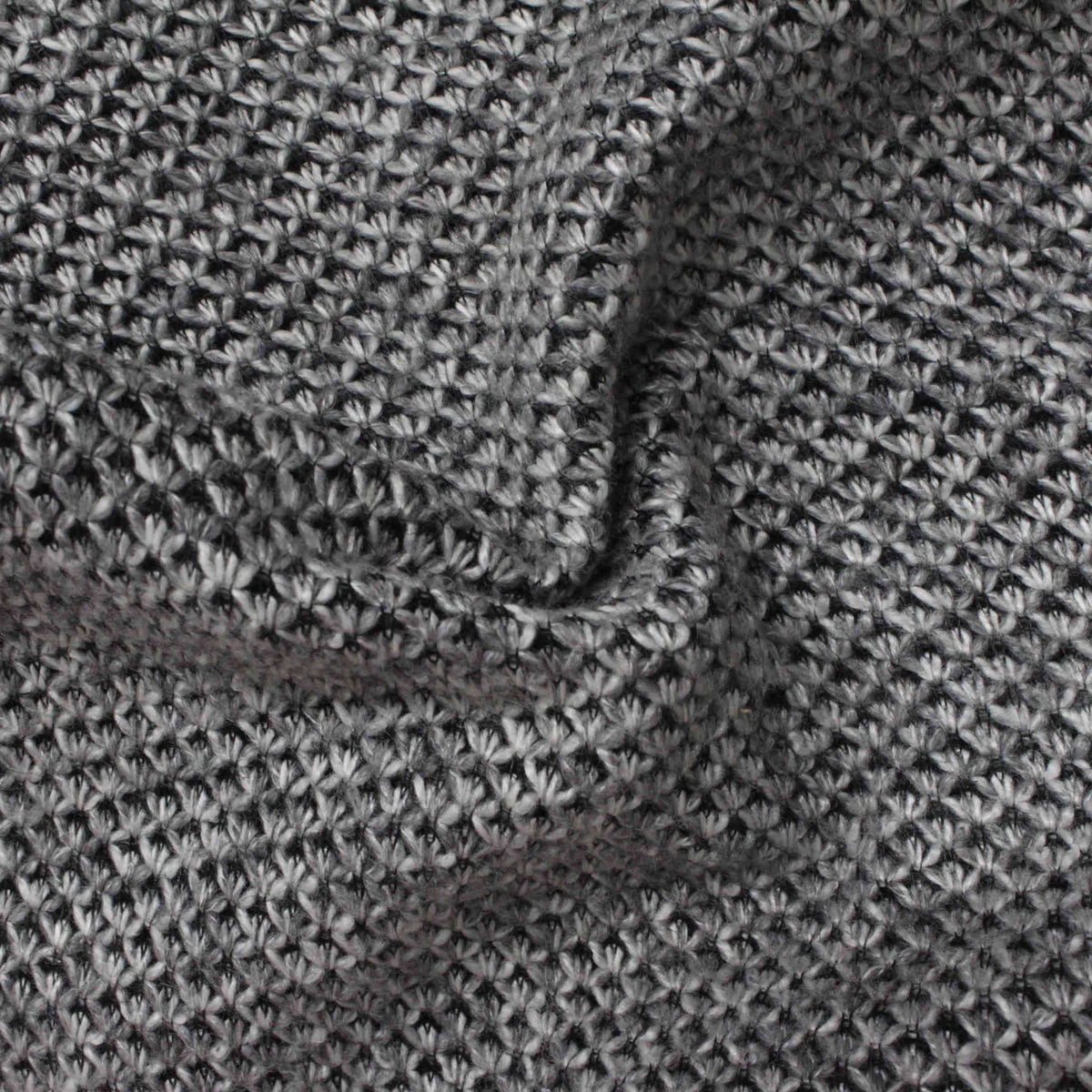 Heather Grey Marl Chunky Knit, Polyester, 470 gsm