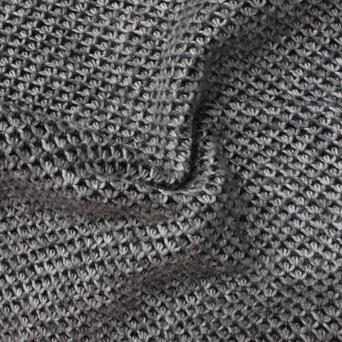 Heather Grey Marl Chunky Knit, Polyester, 470 gsm