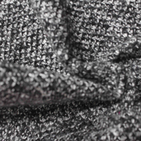 Black Marl Chunky Knit, Polyester, 430 gsm