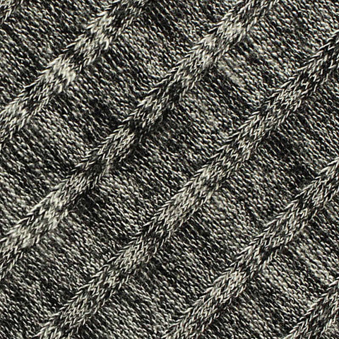 Grey Marl Rib Knit, Poly-Viscose, 215 gsm