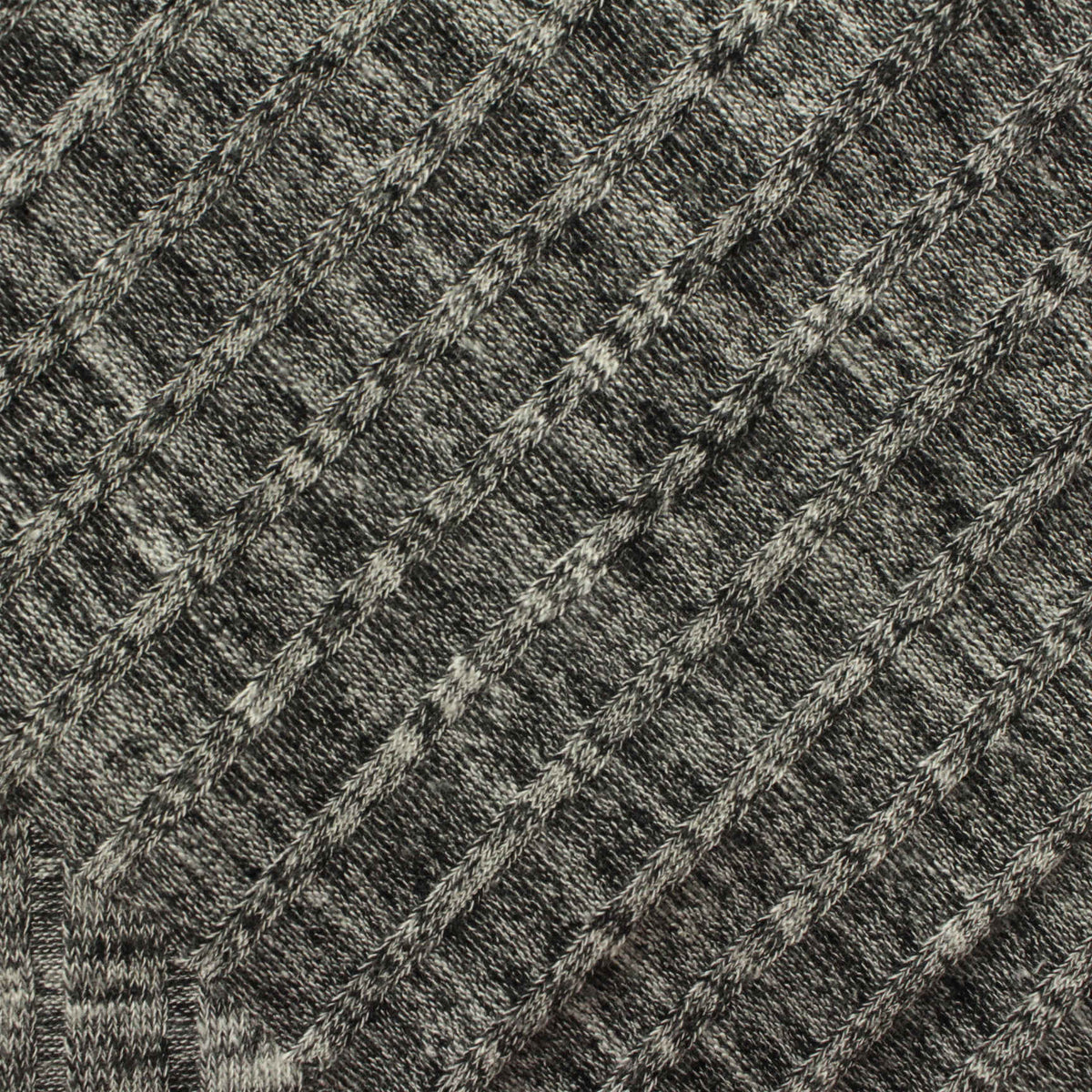 Grey Marl Rib Knit, Poly-Viscose, 215 gsm