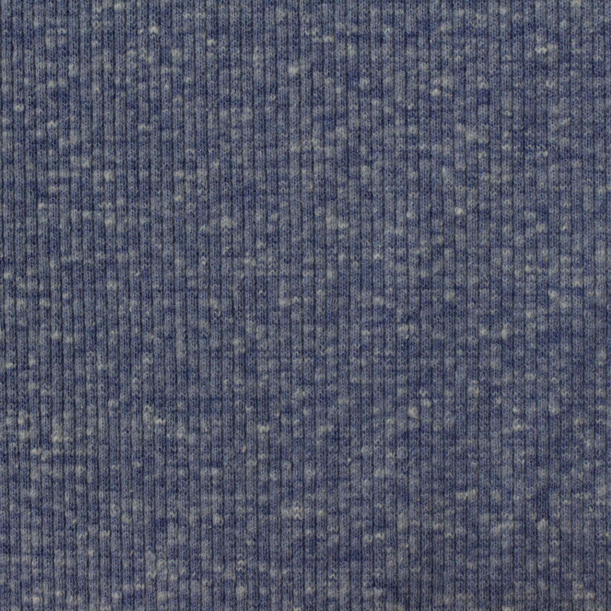 Blue Heathered-Marl Rib Knit, Poly-Cotton