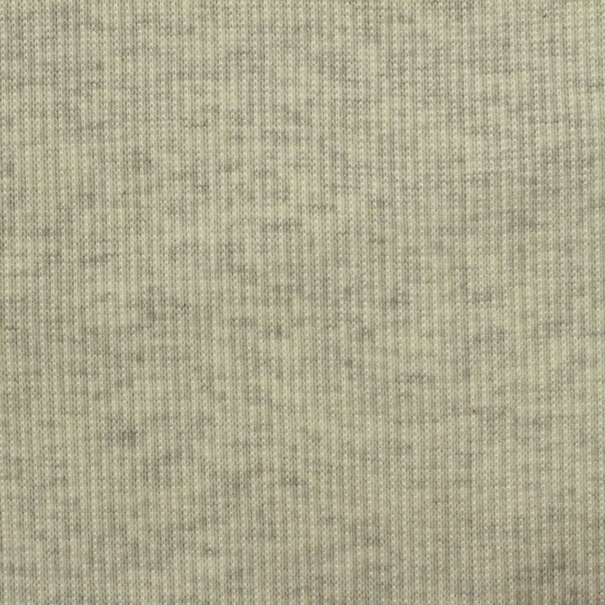 Light Grey Marl Rib Knit, Poly-Cotton, 330 gsm