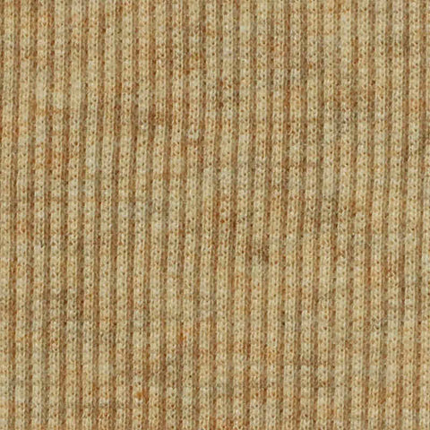 Light Brown Marl Rib Knit, Poly-Cotton