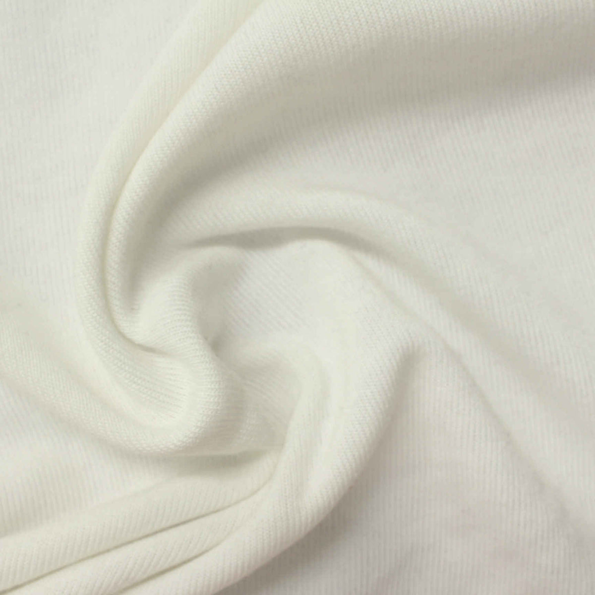 Brushed Polyester Viscose Chunky Knit Fabric, 210 gsm, 160 cm — White