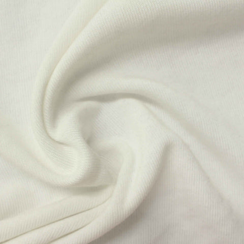 Brushed Polyester Viscose Chunky Knit Fabric, 210 gsm, 160 cm — White