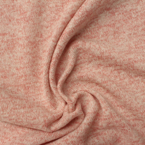 Peach Fine-Marl Chunky Knit, Viscose-Poly