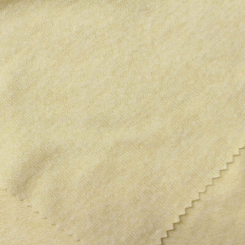 Light Yellow Marl Jersey Knit, Viscose-Poly, 225 gsm