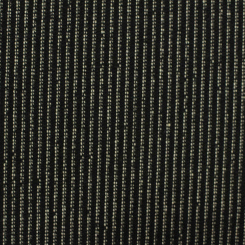 Black Vertical-Stripe Chunky Knit, Poly-Cotton, 285 gsm
