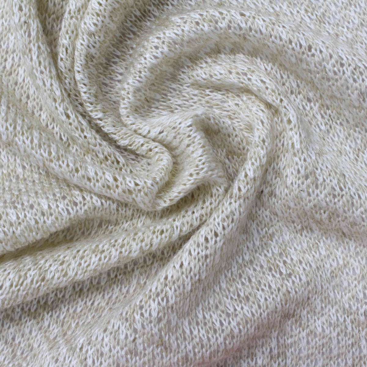 Light Cream Marl Jersey Knit, Viscose-Poly