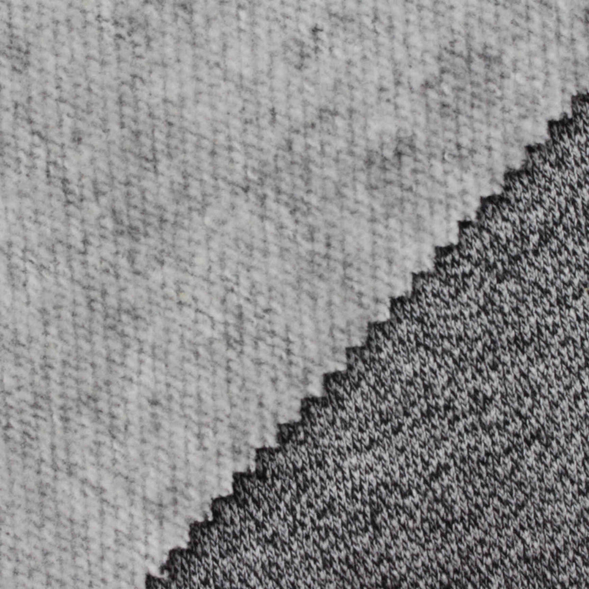 Dark Grey Marl Chunky Knit, Cotton-Poly, 275 gsm