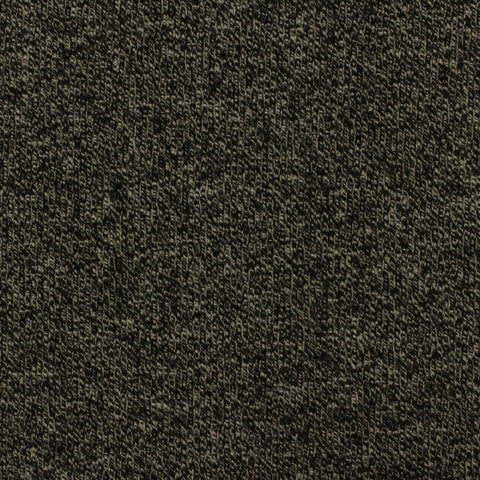 Dark Green Marl Rib Knit, Poly-Viscose, 570 gsm