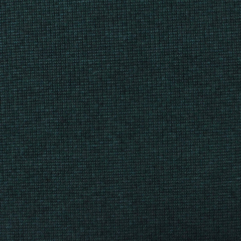 Dark Teal Marl Rib Knit, Poly-Cotton