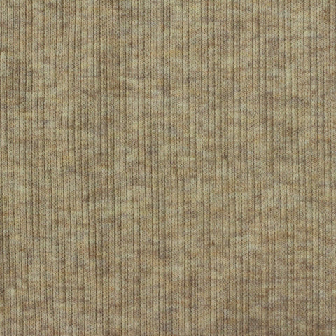 Light Brown Heather Rib Knit, Poly-Cotton