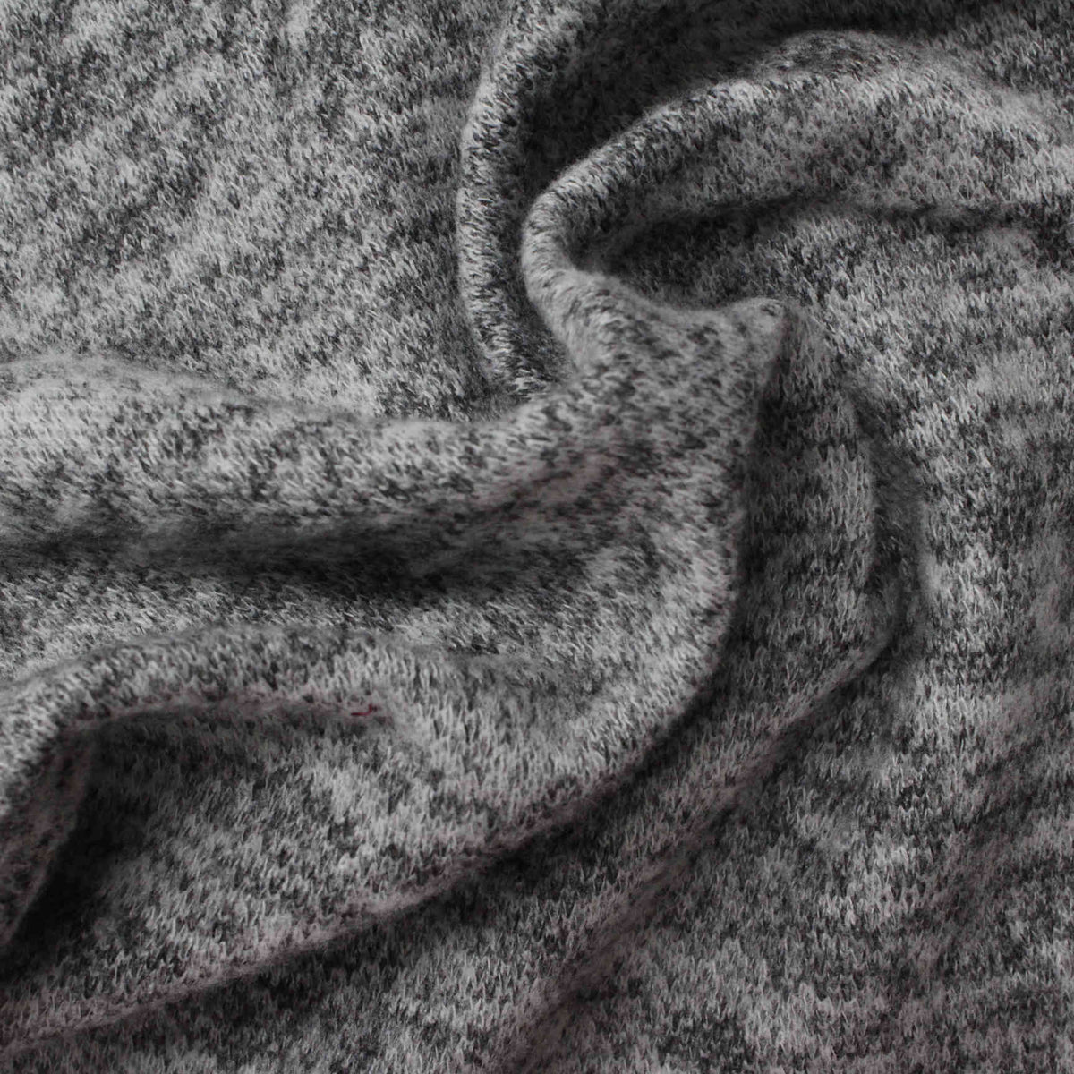 Heather Grey Marl Chunky Knit, Polyester, 215 gsm