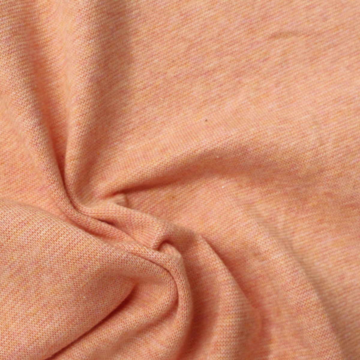 Orange Marl Interlock Knit, Poly-Cotton