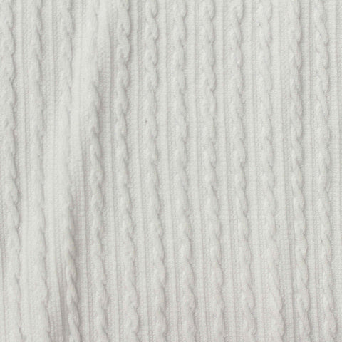Jacquard 100% Polyester Knit Fabric, 300 gsm, 160 cm — White