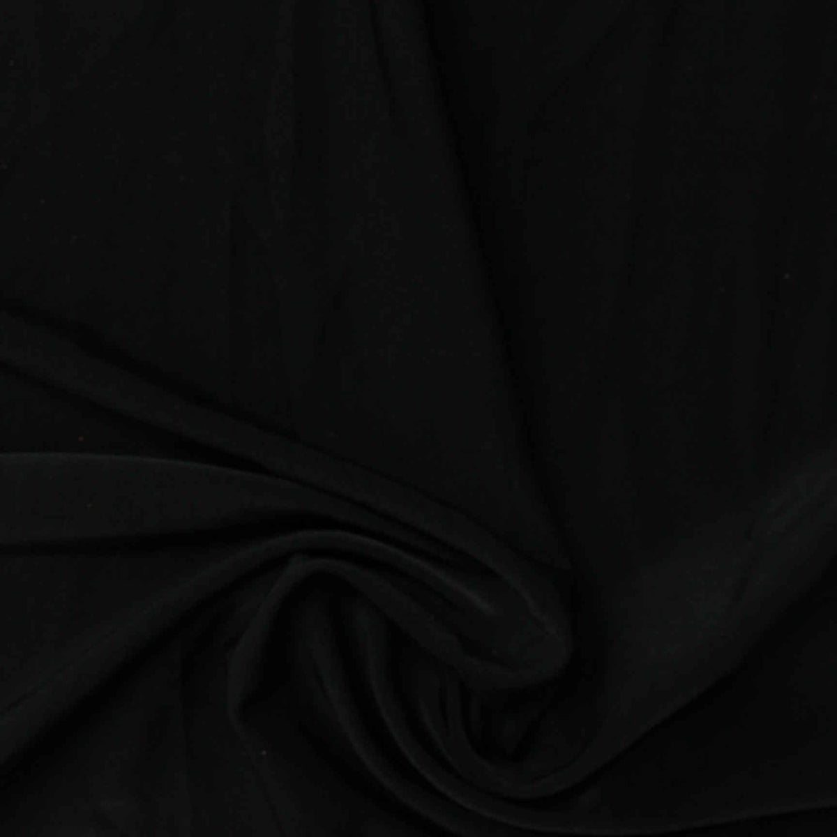 Polyester Stretch Jersey Knit Fabric, 165 gsm, 170 cm — Black