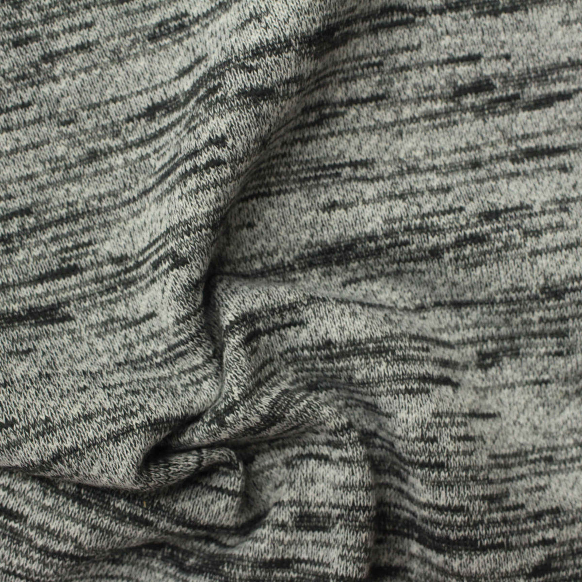 Heathered Grey Marl French Terry, Poly-Cotton, 325 gsm