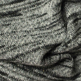 Heathered Grey Marl French Terry, Poly-Cotton — texture