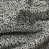 Black Irregular-Dot French Terry, Poly-Cotton — texture