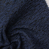 Blue Heathered-Marl French Terry, Poly-Cotton