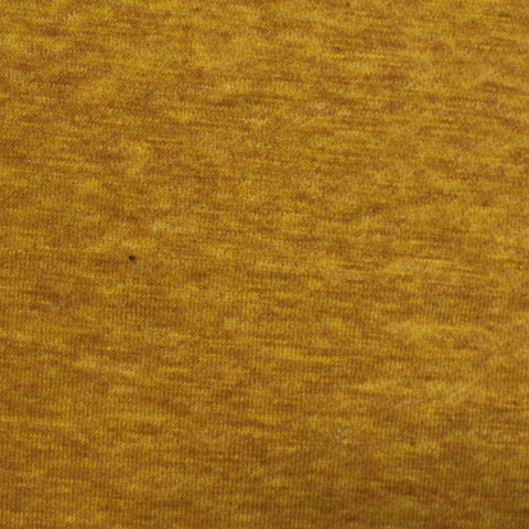 Mustard Heather French Terry, Cotton-Poly