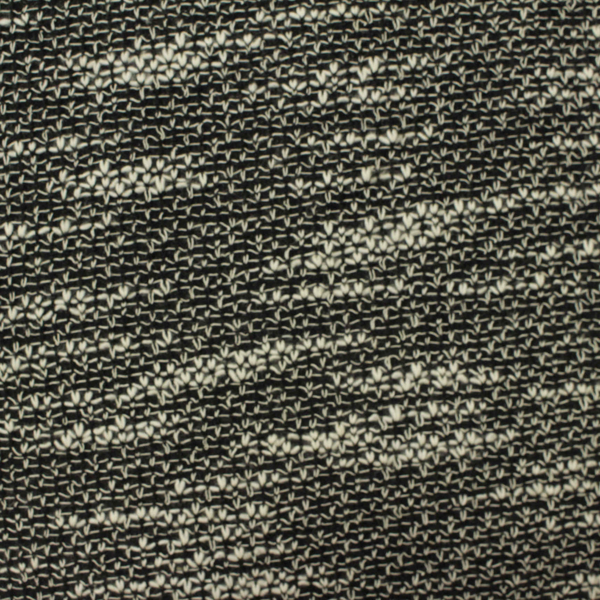 Black Marl Chunky Knit, Poly-Cotton, 147 gsm