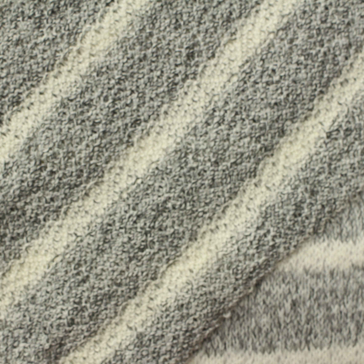 Grey Stripes Rib Knit, Poly-Viscose, 205 gsm