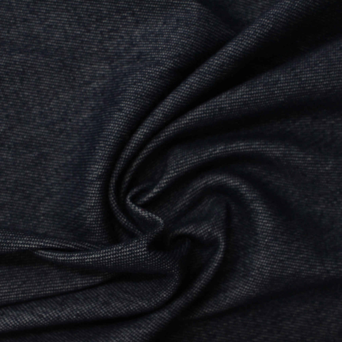 Cotton Polyester Stretch Denim Fabric, 170 gsm, 175 cm — Navy