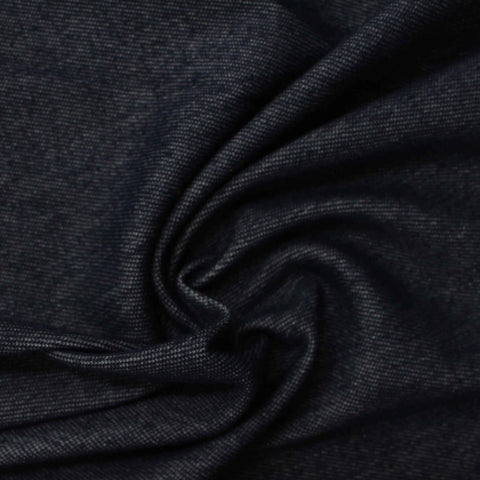 Cotton Polyester Stretch Denim Fabric, 170 gsm, 175 cm — Navy