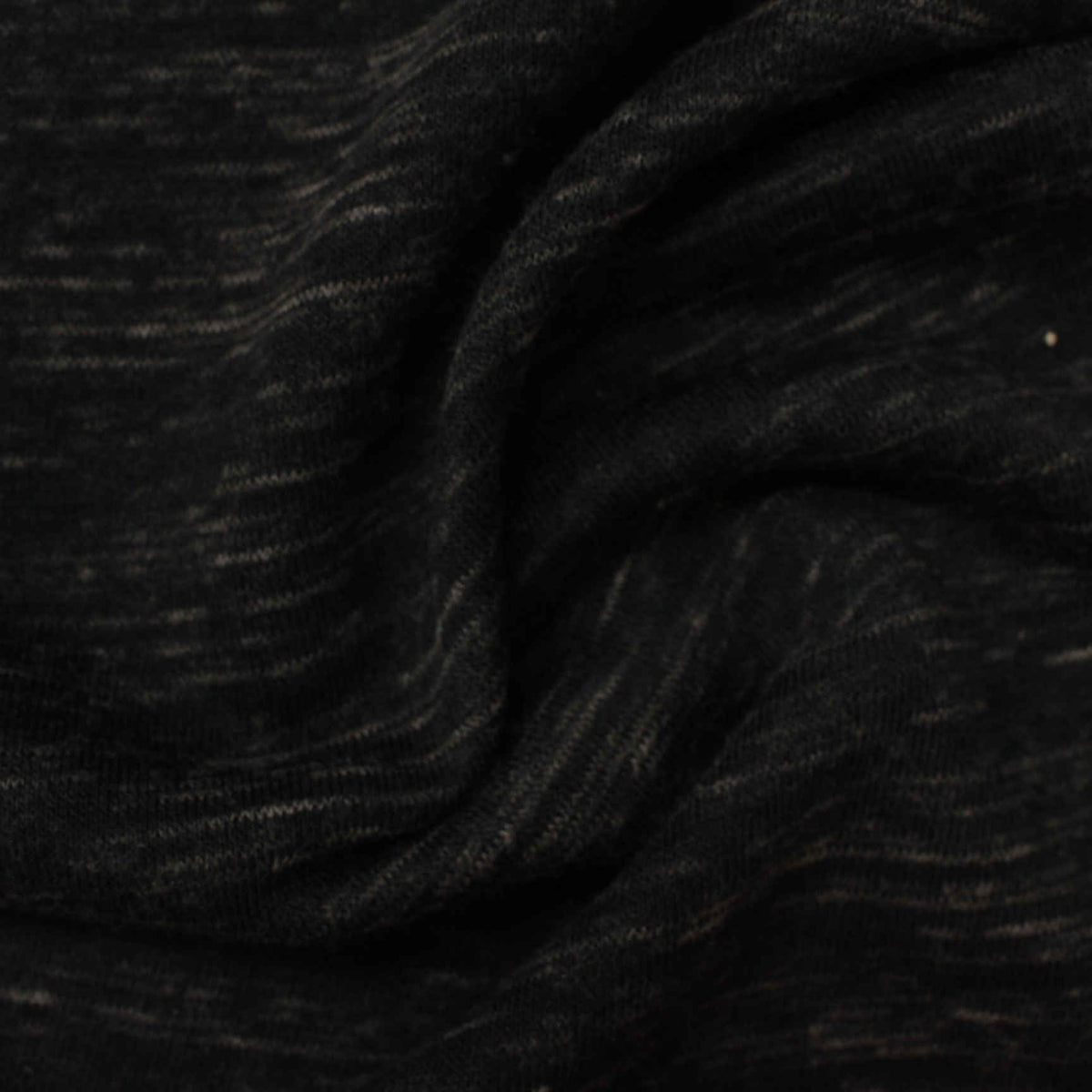 Black Marl French Terry, Poly-Cotton, 280 gsm