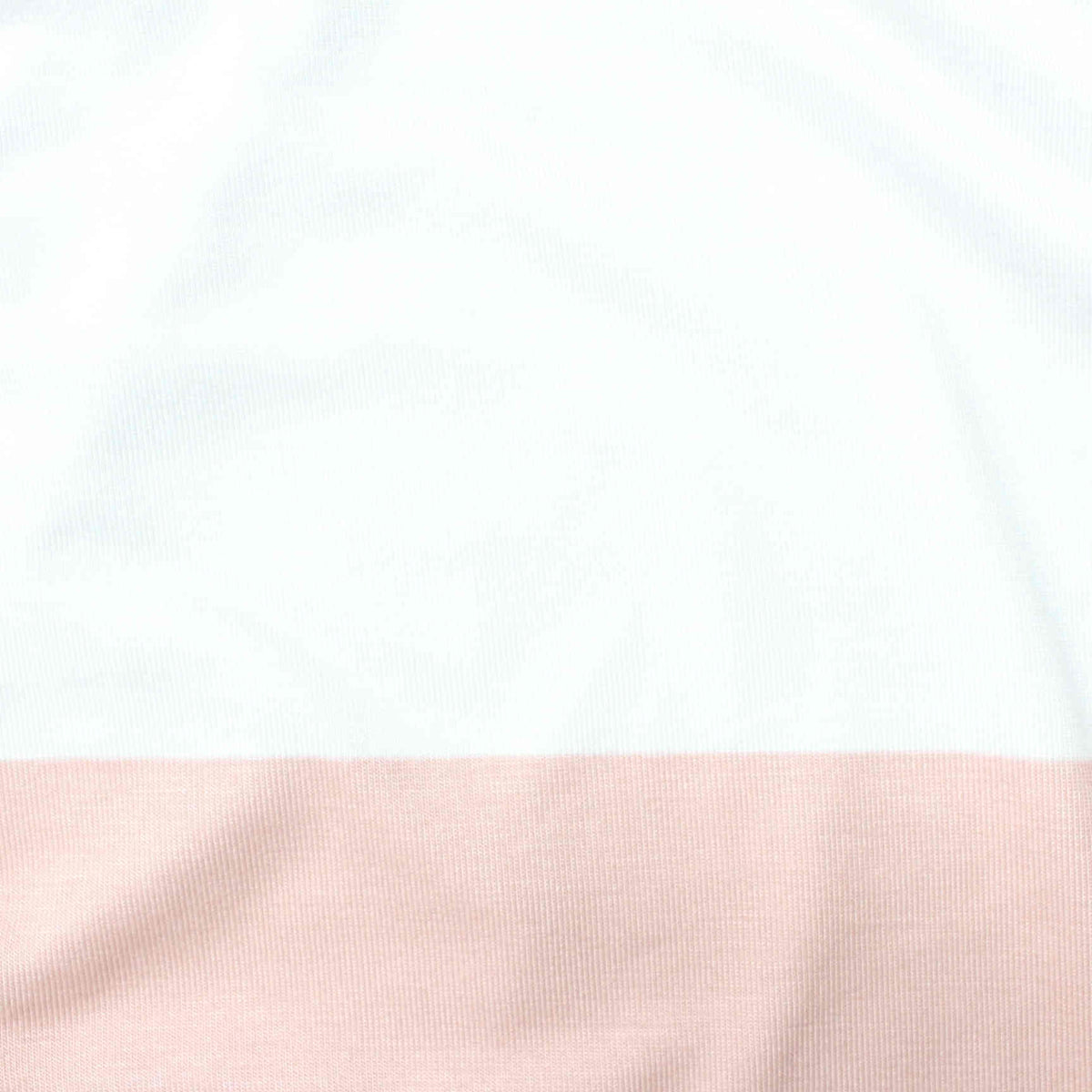 White Horizontal-Stripe Jersey Knit, Viscose, 200 gsm, 170 cm