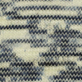 Navy Wavy-Line Chunky Knit, Polyester — texture