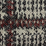 White Geometric Chunky Knit, Polyester